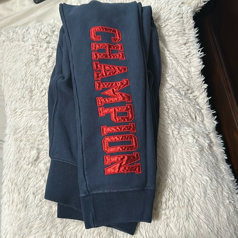 Washed out Blue and Red Champion Sweatpants